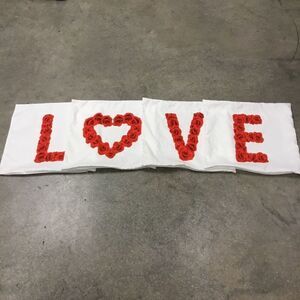 Rose Love Letter Throw Pillow Cover Set (4)